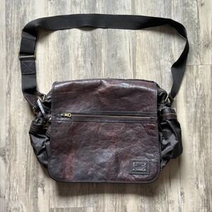 Vintage Dolce Gabbana D&G Brown Leather Messenger Bag